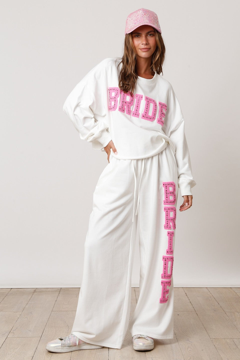 Bride Jeweled White Sweatshirt