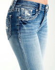 Hat on Boot Pocket Medium Wash Jeans