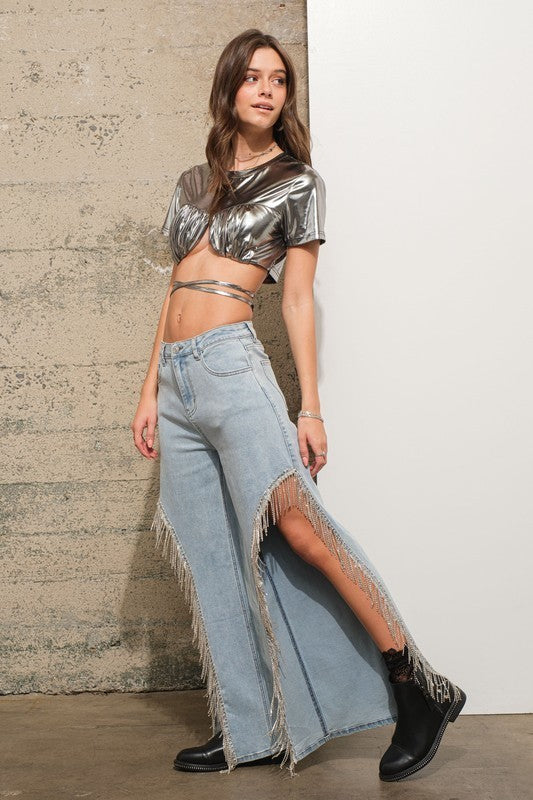 Lightwash RS Side Slit Jeans – Bullet Boots - Main Image