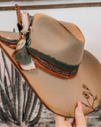 Custom cowboy hat at Bullet Boots Hat Bar in Denville NJ visit our store and book your custom hat bar experience for bachelorette parties birthdays girls night and private events