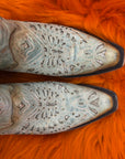 Mint Glitter Butterfly Boots