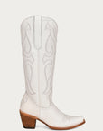 White Tall Leather Cowboy Boots