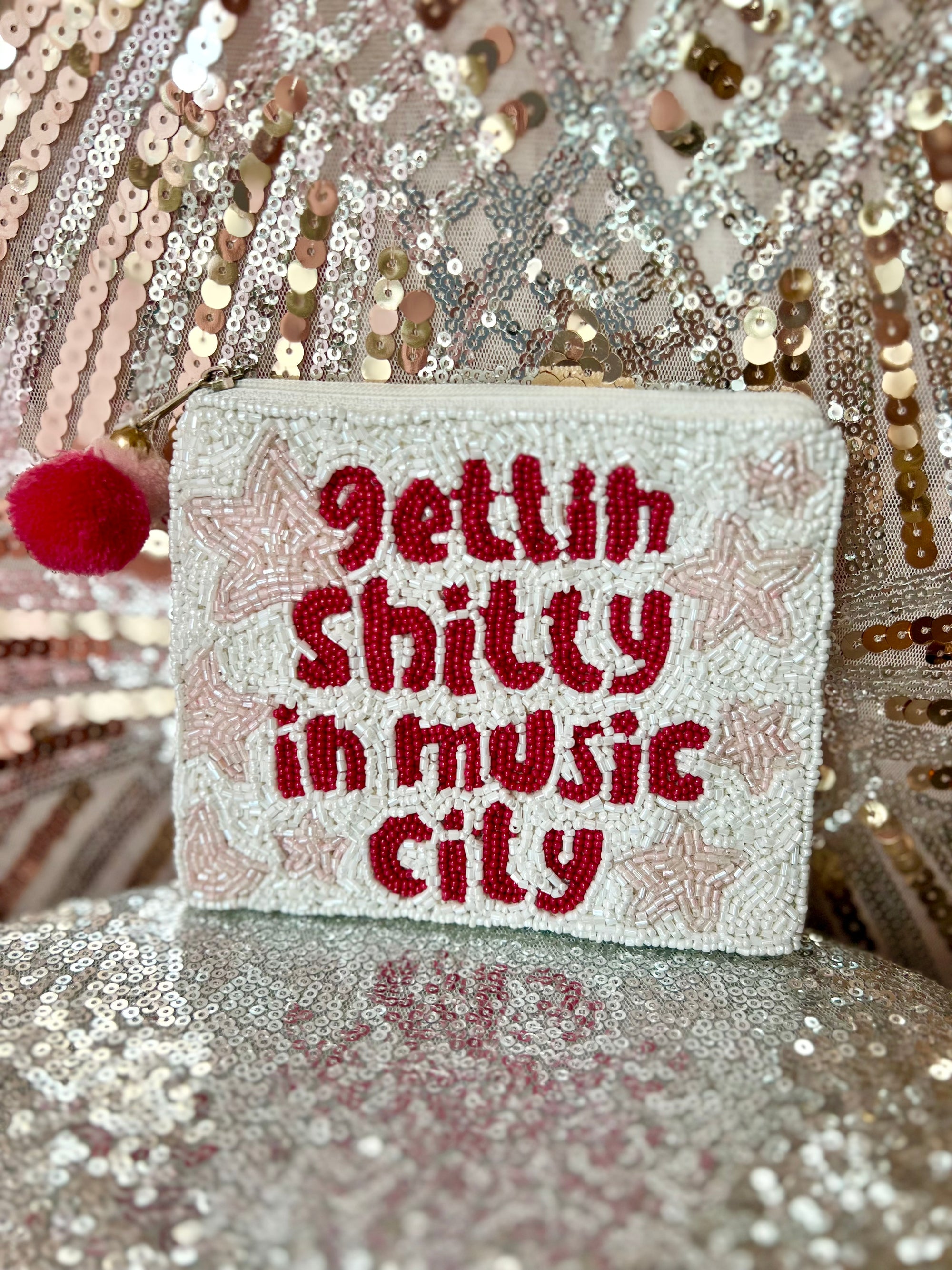 Music City Beaded Coin Purse