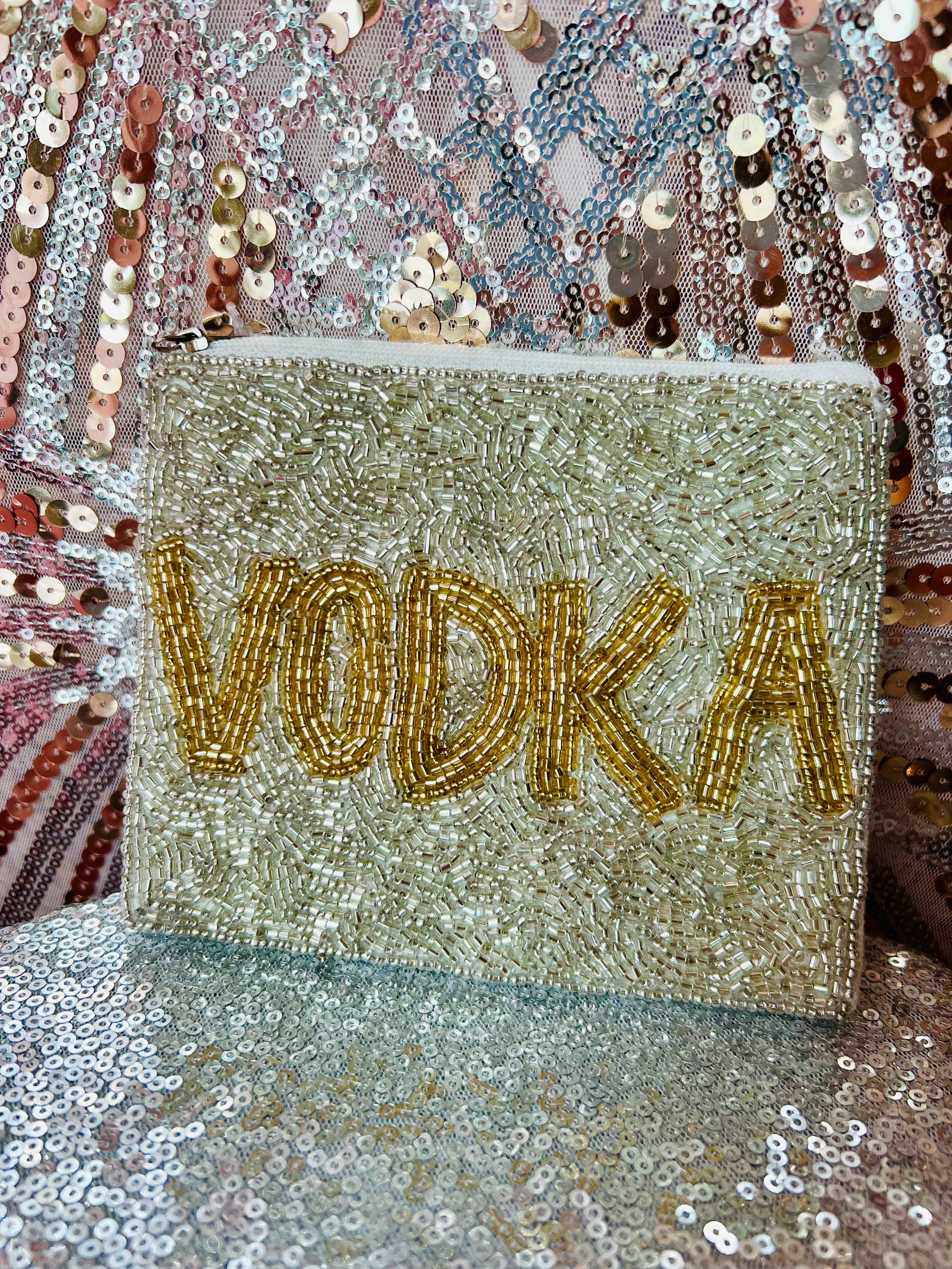 Vodka Beaded Coin Purse