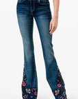 Floral Embroidered Grace Jeans