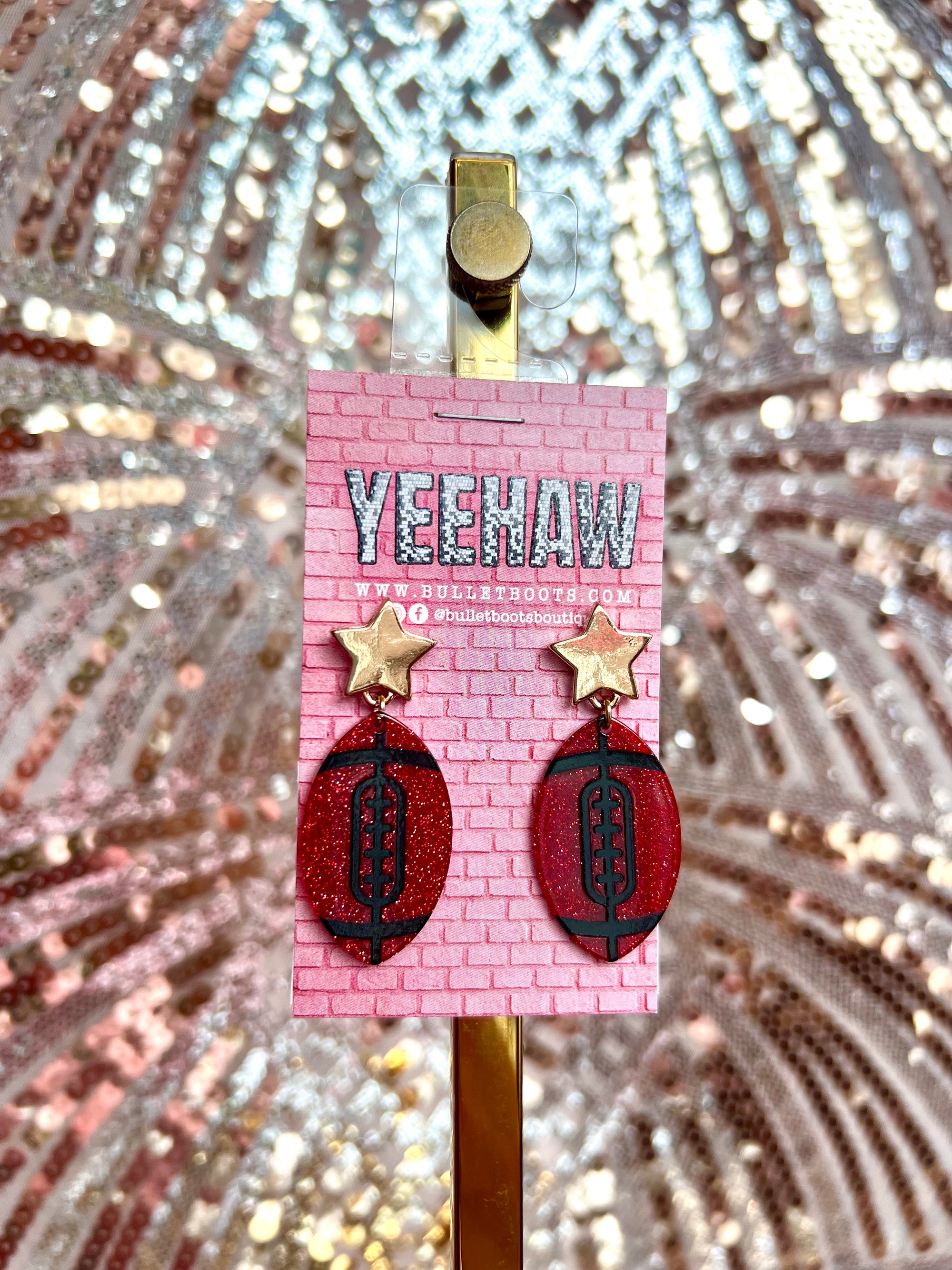 GAMEDAY Star and Football Earrings
