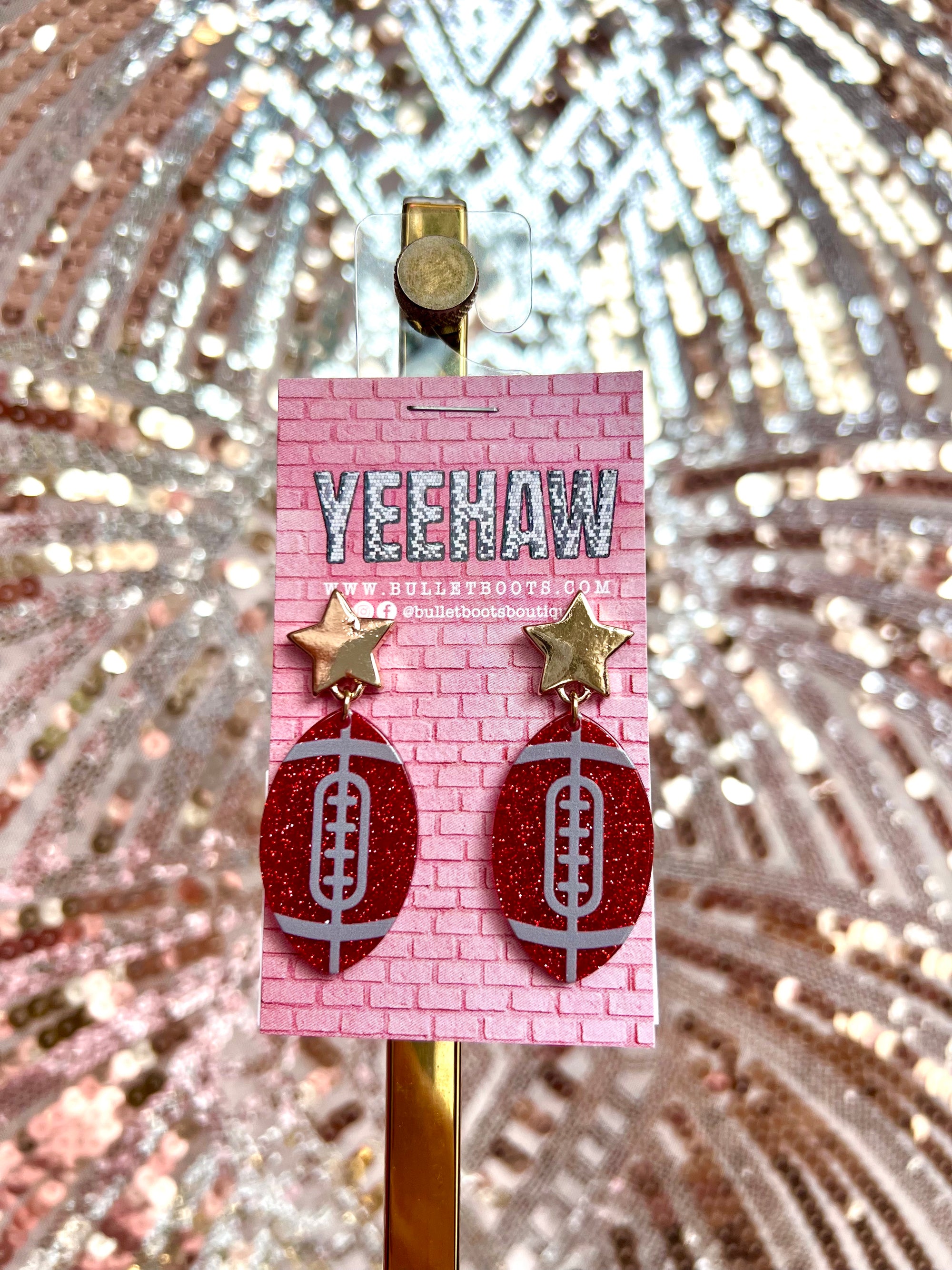 GAMEDAY Star and Football Earrings