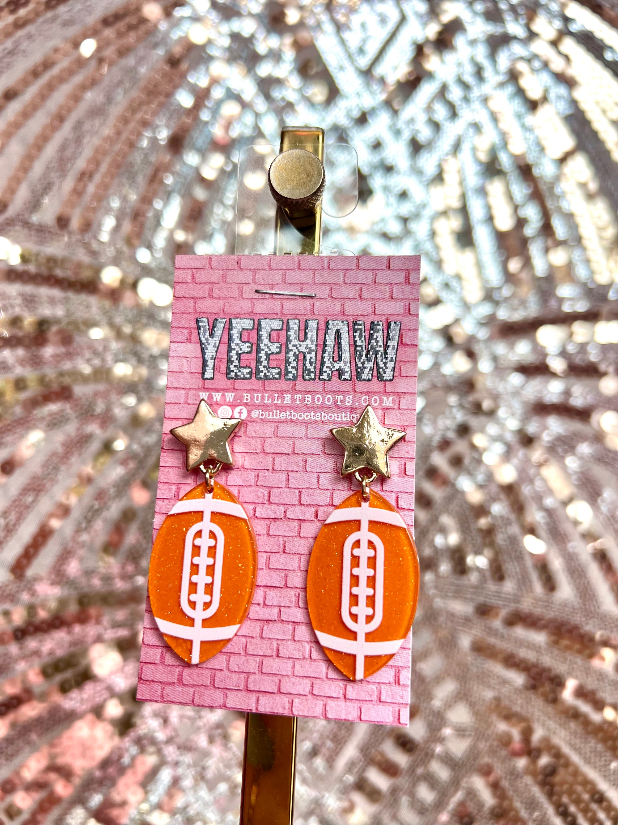 GAMEDAY Star and Football Earrings