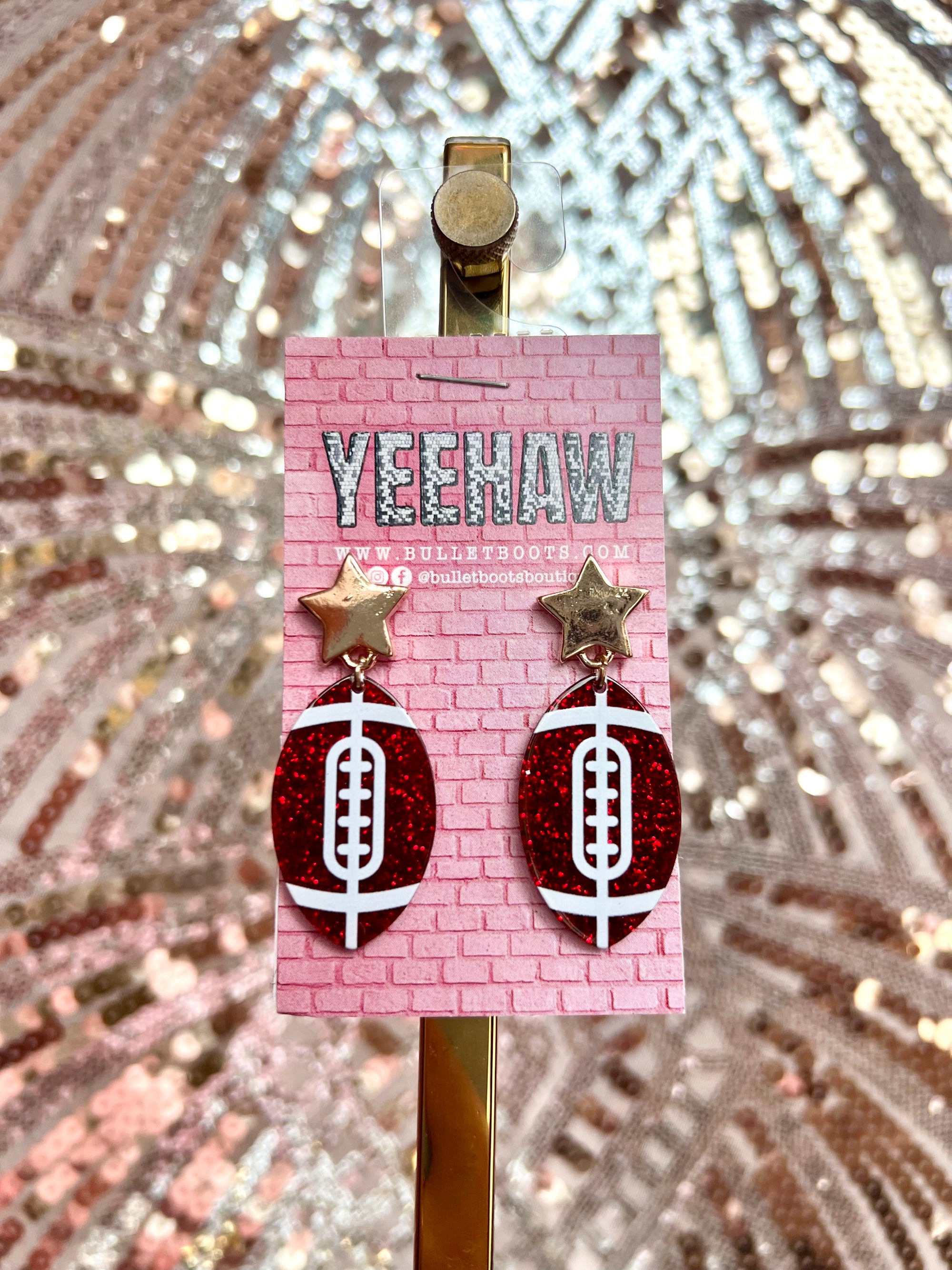 GAMEDAY Star and Football Earrings