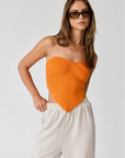 Orange Rib Tube Top