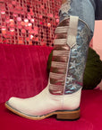 White Star & Stripes Sq. Toe Boots