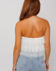 Off Shoulder Layer Mesh Top