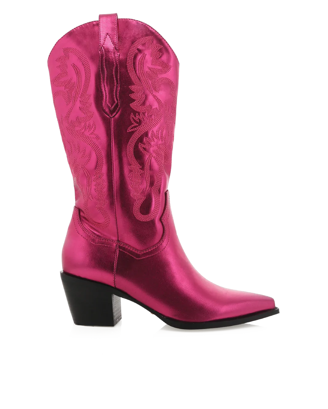 Raspberry Metallic Vegan Boots