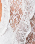 White Long Sleeve Lace Ruffle Top