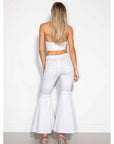 White Studded Flare Jeans