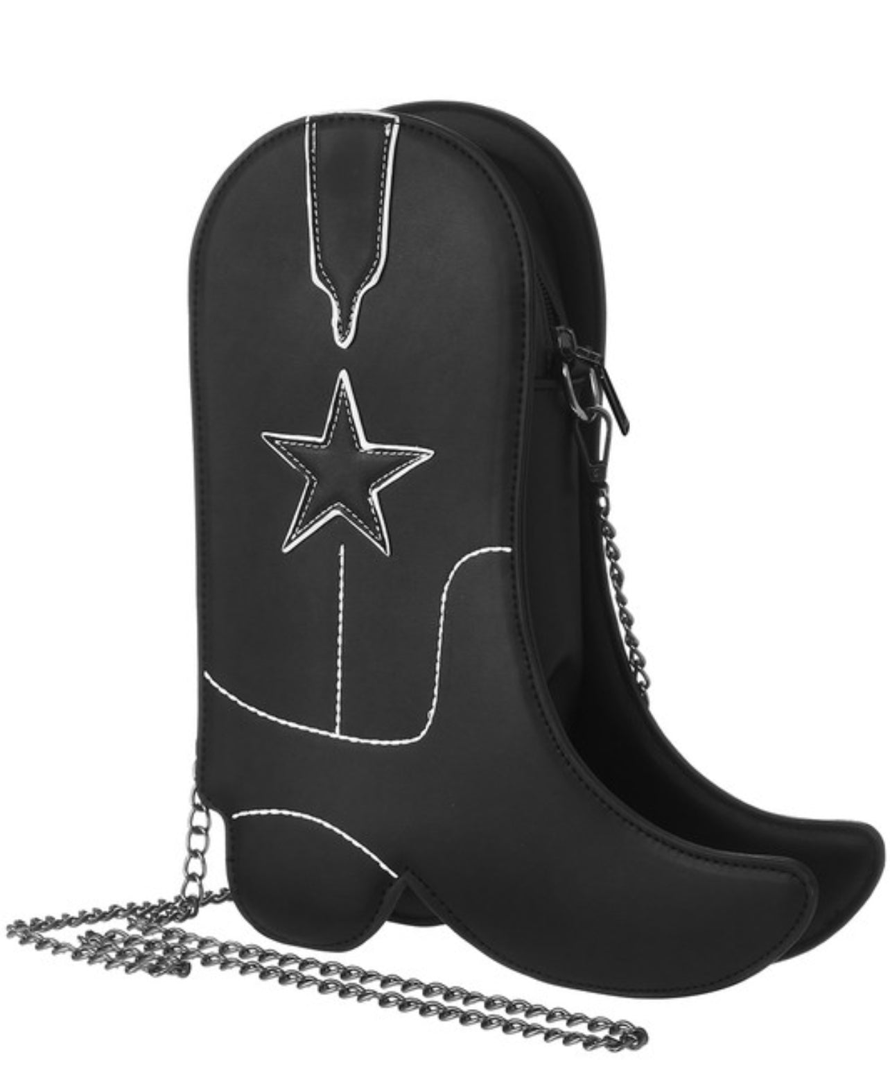 Faux Leather Boots Crossbody