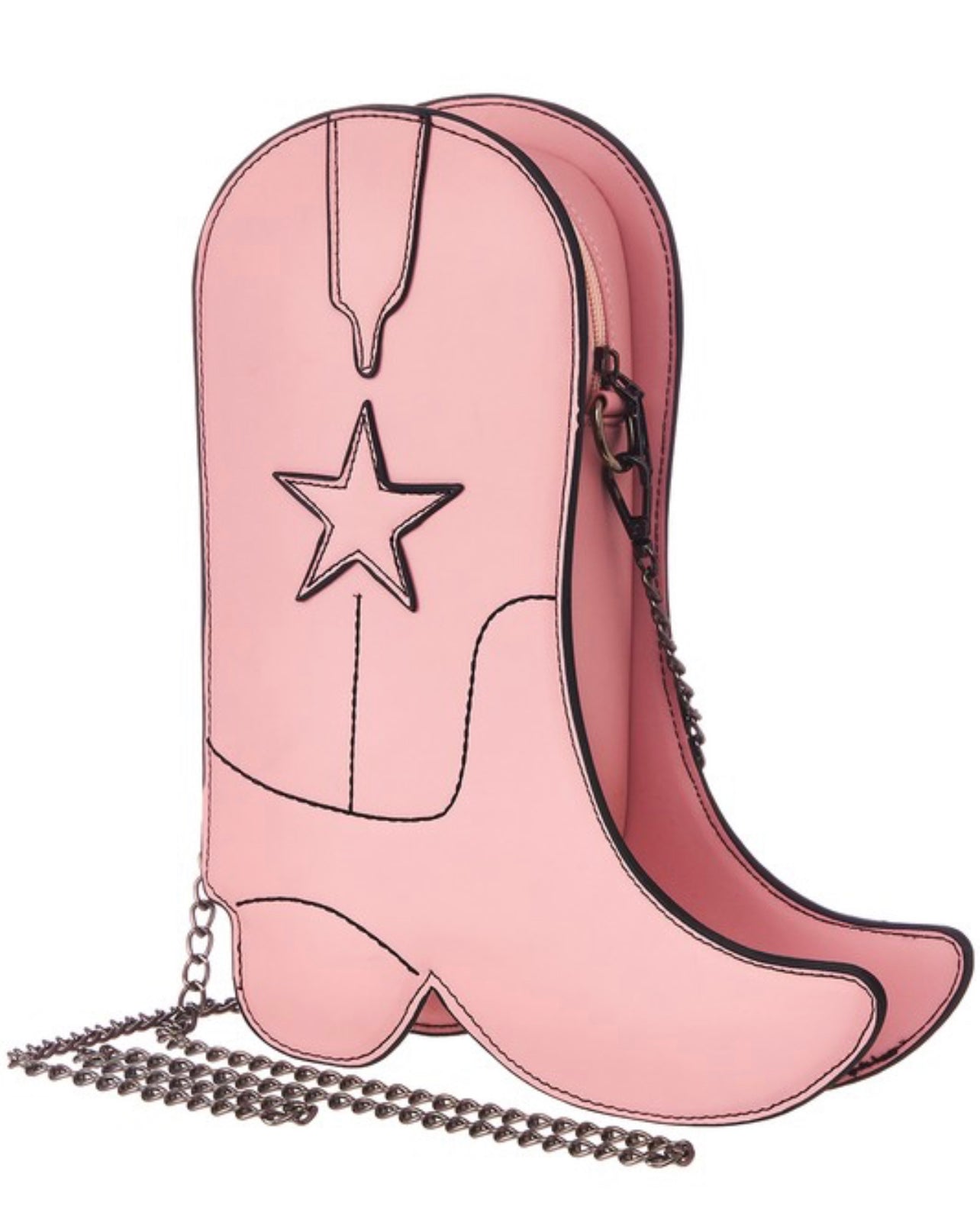 Faux Leather Boots Crossbody