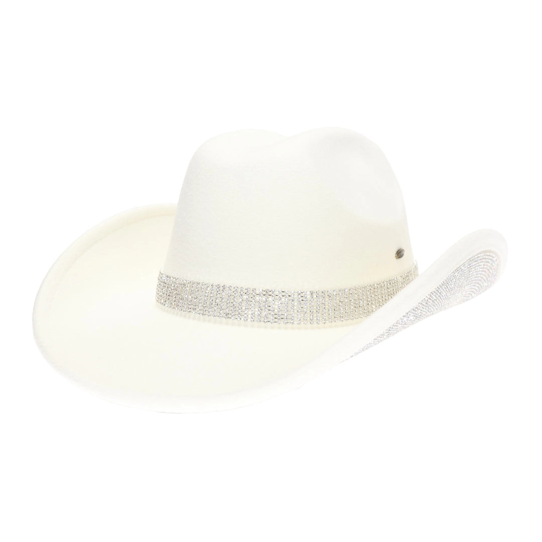 Rhinestone Brim FELT Cowboy Hat