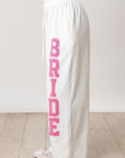 Bride Jeweled White Sweatpants