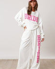 Bride Jeweled White Sweatpants