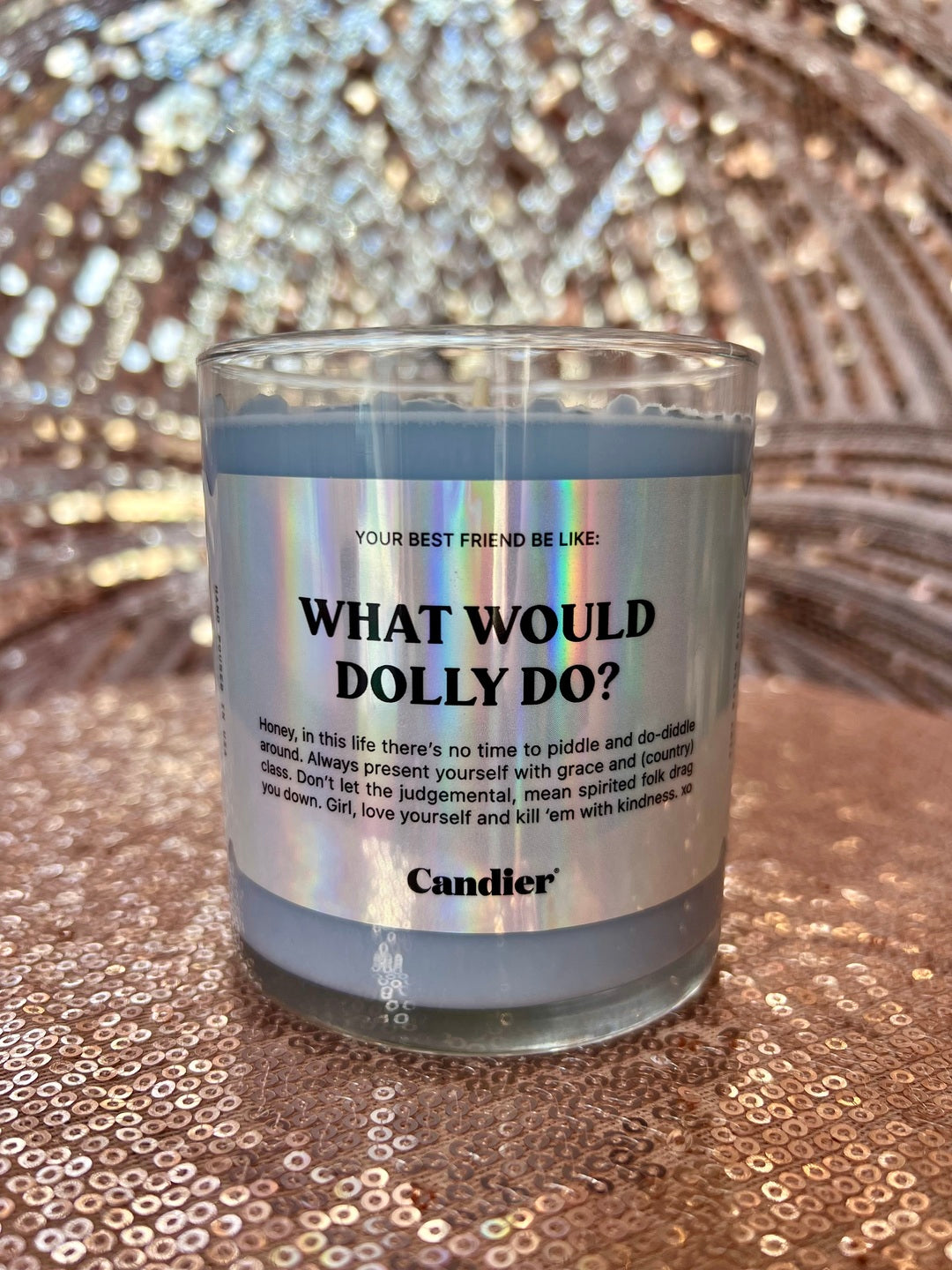 WWDD Glitter Candle