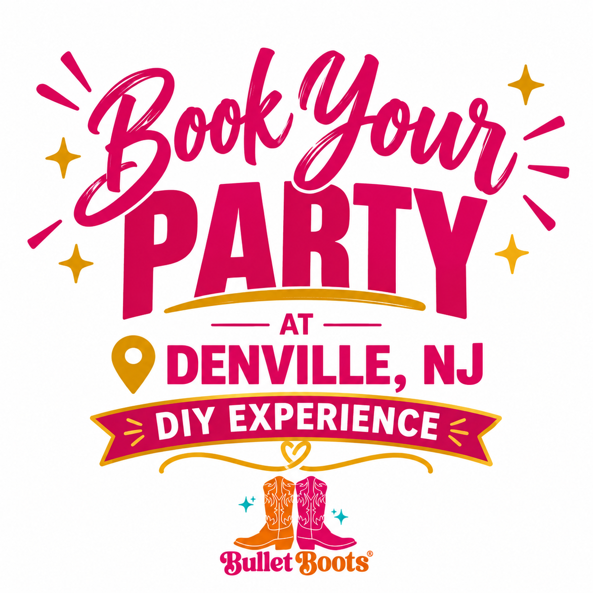 Book Your Party at Denville, NJ  - DIY Experience (Deposit)