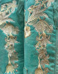 Turquoise Floral Rhinestone Boots