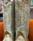 Mint Glitter Butterfly Boots