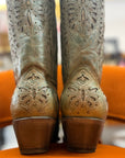 Mint Glitter Butterfly Boots