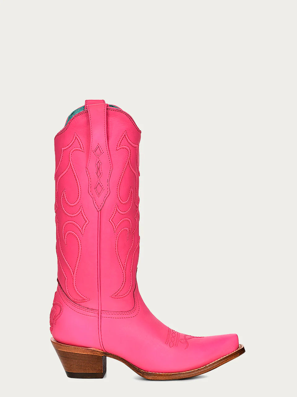 Hot Pink Leather Cowboy Boots