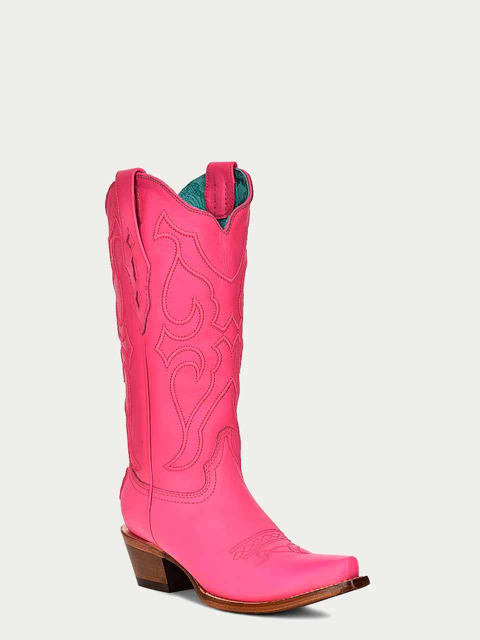 Hot Pink Leather Cowboy Boots