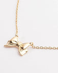 18K Dipped Mini Bow Necklace