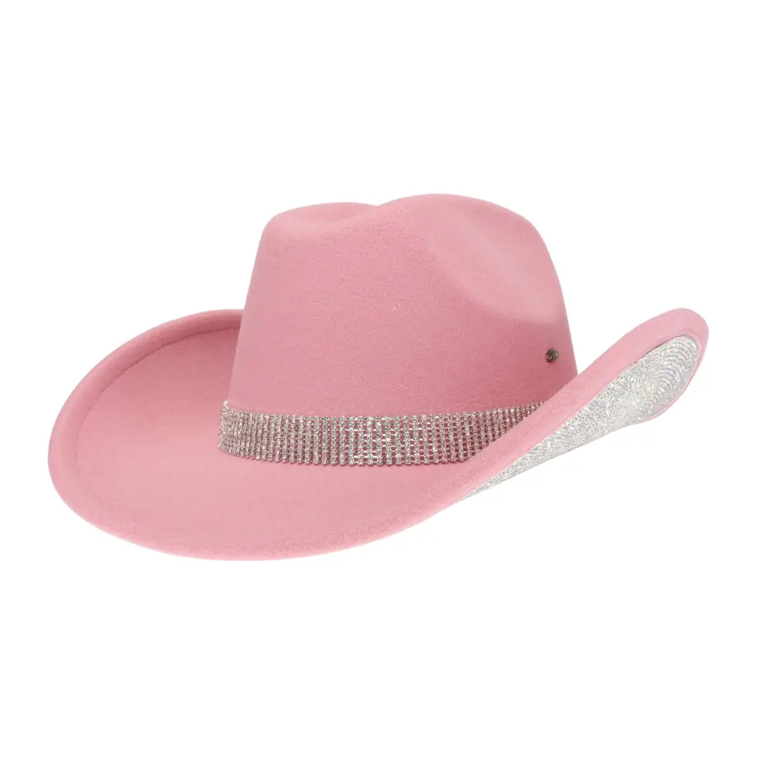 Rhinestone Brim FELT Cowboy Hat