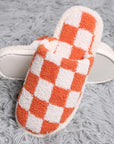 Tennessee Orange Checker Fuzzy Slippers