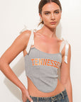 GAMEDAY Satin Bow Bustier Tennesse