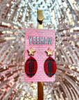 GAMEDAY Star and Football Earrings