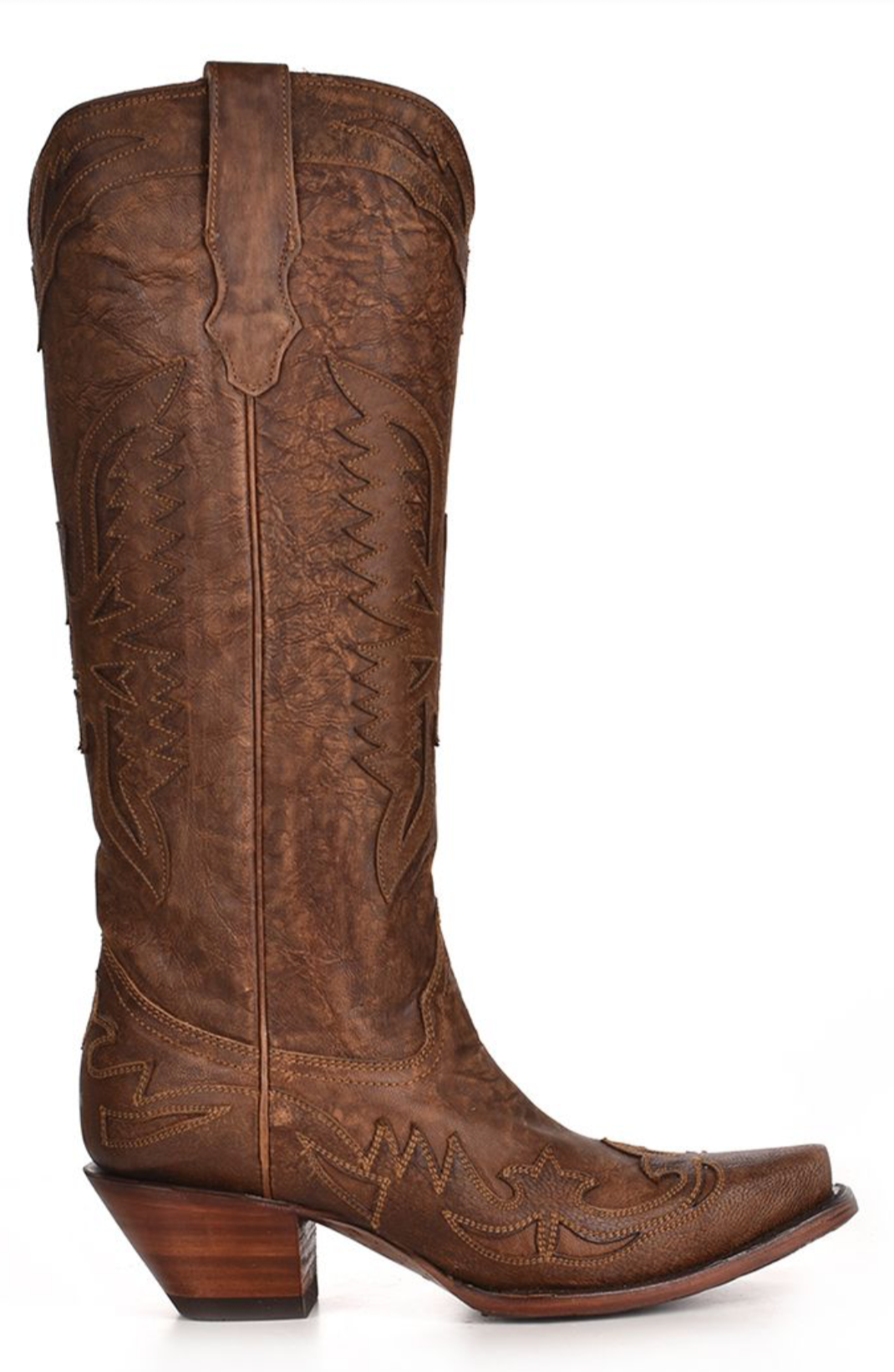 Ladies Brown Eagle Vintage Snip Toe Boots